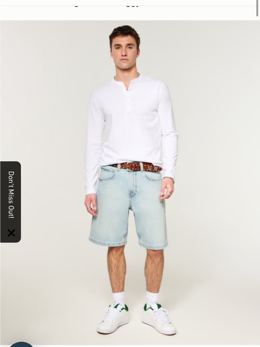 Hollister Light Wash Baggy Jean Shorts
